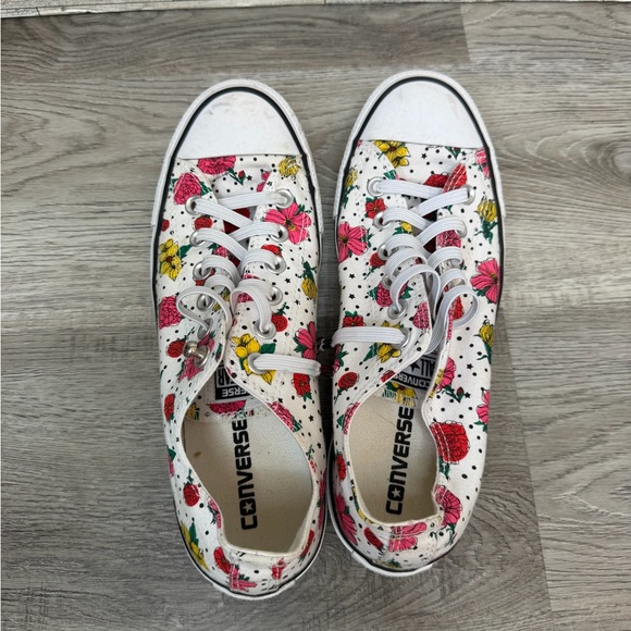 Floral Converse All Star Floral Print Low Top Sneakers Women’s Size 9 - Picture 5 of 13